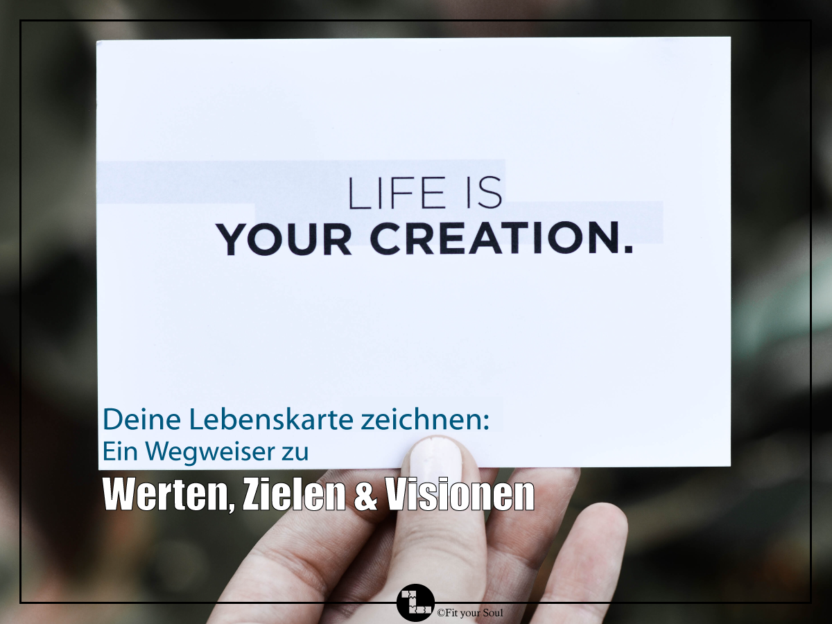 Eine Karte mit der Aufschrift 'Life is your creation'